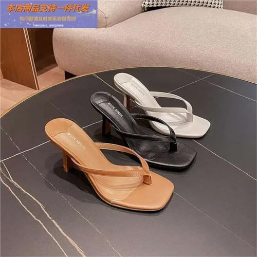 Kitten Heels Women Slipper Summer Footwear Outdoor Sandals Ladies Women's Flip Flops Thin High Heels3