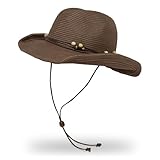 Sunday Afternoons Sunset Hat - Women’s UPF 50+ Shapeable Brim Cowgirl Sun Hat with Western Style, Adjustable Fit, and Breathable Design for Outdoor Adventure or Travel, Chocolate, M