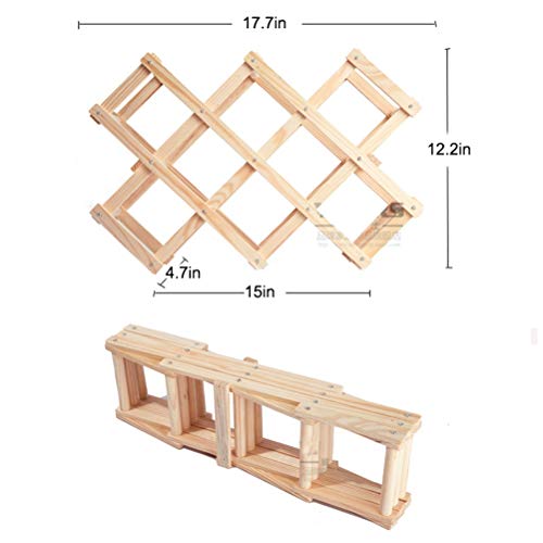 Soporte de Botellas de Vino de Madera Plegable miniatura 6