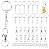 【Versatili possibilità di combinazione】 il set di anelli portachiavi contiene tre diversi tipi di accessori che possono essere perfettamente combinati per soddisfare diverse esigenze decorative. Che si tratti di portachiavi per il fai da te, portachiavi a moschettone, portachiavi fai da te e altri accessori decorativi, puoi trovare una combinazione adatta. La combinazione perfetta di portachiavi alla moda e pratico per la vostra vita.