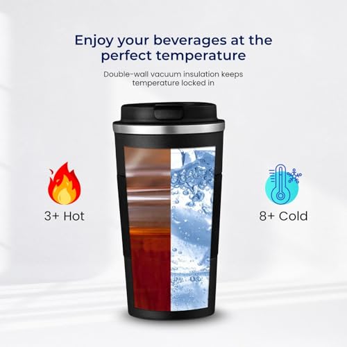 Image of Personalized Coffee Tumbler with Name, Hot and Cold Double Wall Insulated Customized Travel Mug with Lid, Coffee Mug for Men Secret Santa Corporate Gifts for Employee (510ml) (White)