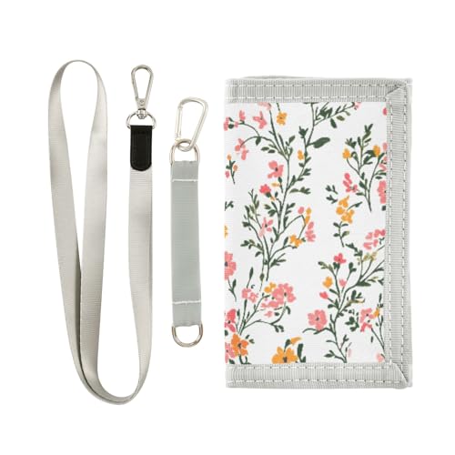 ALAZA Kids Wallets for Boys Girls Toddler Trifold Wallet Children Small Floral with Zipper Coin Pocket