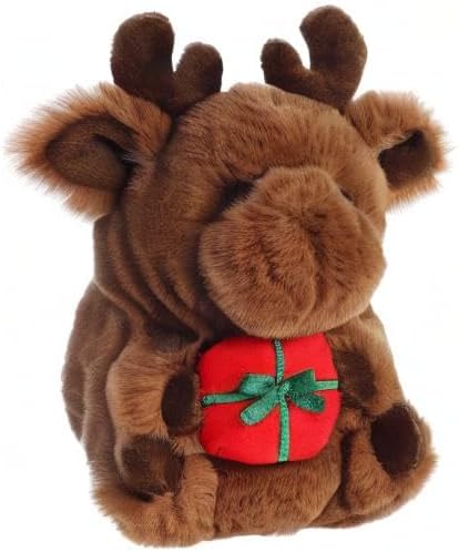 Miniatura 2 de Aurora Round Rolly Pet Monty Moose - Adorables compañeros - Diversión sobre la marcha, marrón, 5.5 pulgadas