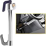 Tevlaphee Universal Steering Wheel Brake Lock Anti-Theft Retractable Double Hook Car Clutch Pedal Lock for Car Truck SUV Van Security with 3 Keys