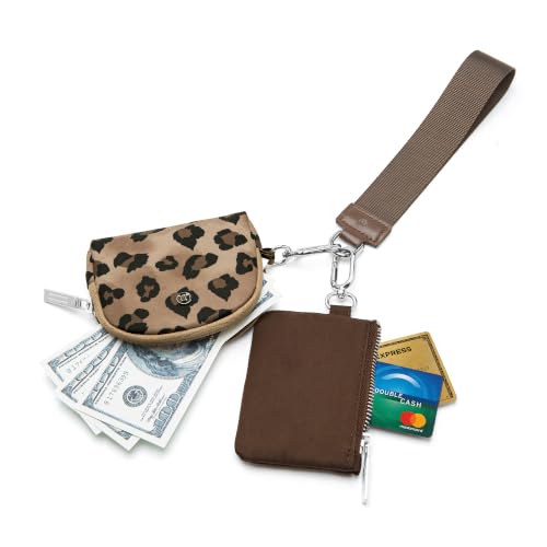Image of Mum's Memory Mini Zip Around Wristlet Wallets for Women -KeyChain Wallet with Detachable Dual Pouch Wristlet -Key Chain Coin Purse Small Wallets