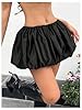BEAUDRM Women's Y2K Bubble Mini Skirt Low Waist Ru... #4
