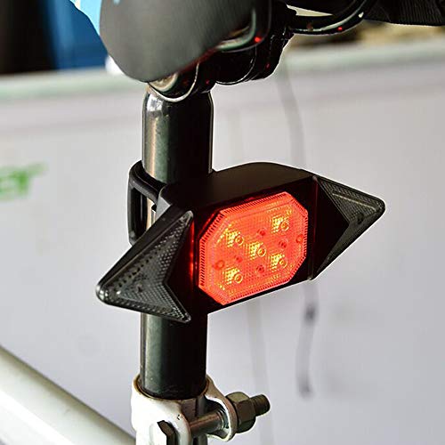 mewmewcat Luz traseira de bicicleta com controle remoto sem fio recarregável luz traseira de bicicle