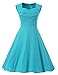 Vianla Women Capshoulder Retro 1950s Vintage Party Swing Dresses