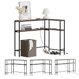 SoBuy Mesa Consola Estrecha 20 cm con USB y 2 Tomas Entrada