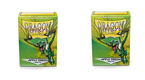 2 Packungen Dragon Shield Matt Apple Green Standardgröße 100 ct Kartenhüllen Vorteilspackung!