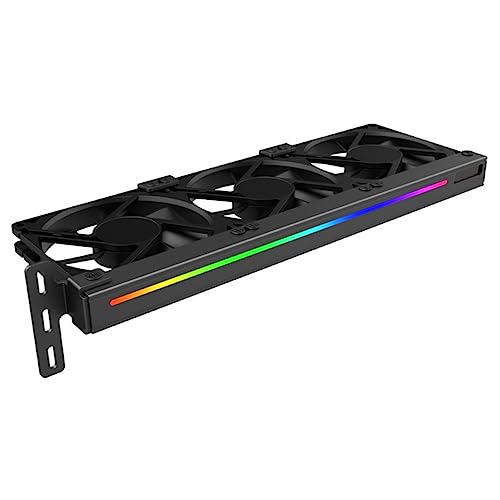 Veemoon GPU Fan Cooler Pin Argb Connector Cooling Fan for Graphics Card Silent Operation with Direct Blowing Rgb Color Control Compatible with Motherboard for Gaming