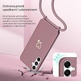Yichxu Etui z paseczką do telefonu Samsung Galaxy S25 5G/S24 5G - Ochronne etui z paskiem - Anty-wstrząsowe - W miękkim płynnym silikonie - Dla Samsung S24/S25 - Różowe