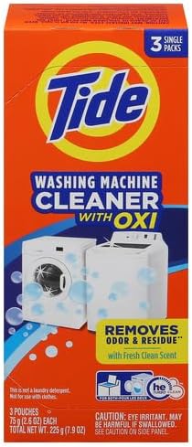 Washing Machine Cleaner by Tide, Washer Machine Cleaner with Oxi for Front and Top Loader Washer Machines, Deep Cleaning Odor Eliminator, 3 Month Supply