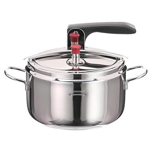 Barazzoni Pentola a Pressione Modello Basic, ø22cm, capacità 5lt, Induzione, Made in Italy, Acciaio Inox 18/10, Argento, 22 cm