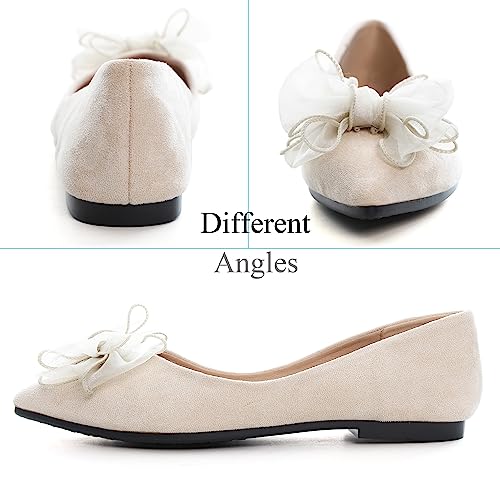 Image of Dear Time Women's Ballet Flats Dress Ballet Shoes Slip on for Office Work Comfortable Shoes