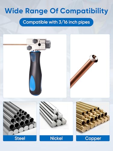 Wvoillty Bremsleitung Bördelgerät für DIN Bördelungen, 4,75 mm Universal-Bremsleitungs-Bördelgerät-Satz, 7,62m Ø4,75mm Bremsleitung mit 16 Anschlüssen+5 Verbinder, für Fahrzeugleitungen