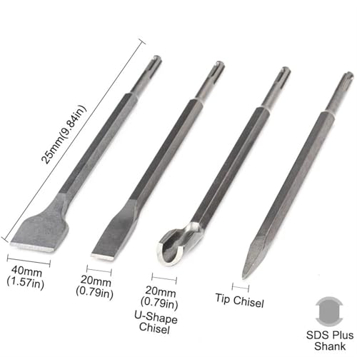 Gouges à burin conique 50mm pour pelleter le mur de ciment et brique - 7