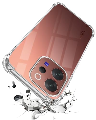 Image of Jkobi Shockproof Crystal-Clear Back Cover for Vivo V70 | Vivo V70 Elite 5G (Anti Yellow Case | Drop & Camera Protection | Hard Polycarbonate)