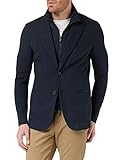 Drawstrings Logo Armani Exchange Doble Cara, Capucha extraíble, Bolsillos Delanteros Blazer, Azul Marino, XXL para Hombre