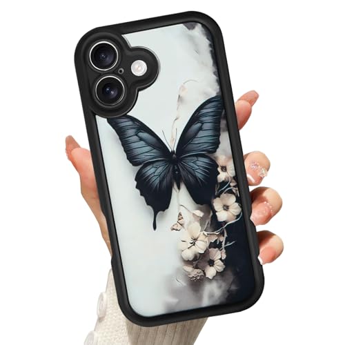 Coque iPhone 16 papillon antichoc silicone souple anti-jaunissement