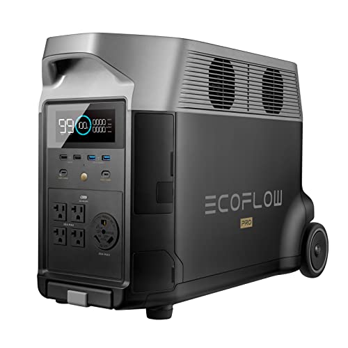 EF ECOFLOW Portable Power Station 3600Wh DELTA Pro, 2.7H to Full Charge, 5 AC Outlets, 3600-4500W,...