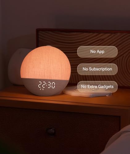 Image of Dreamegg Sunrise 2 Sunrise Alarm Clock, Sound Machine for Sleep, 29 Sounds | White Noise Machine, Gentle Sunrise Alarm, One-Tap Favorites, Dimmable Night Light, No App, Adults Kids Bedrooms