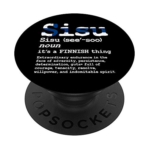 Finlandés sisu, Finlandia sisu print,Finns sisu product PopSockets PopGrip Intercambiable