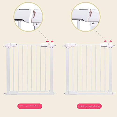Generic Pet Playpens Bramki Zabezpieczające Do Schodów Poręczy Do Montażu Ciśnieniowego Pet Bar Free Punch Podwójna Blokada Auto Close Schody-Tralki/65-71Cm
