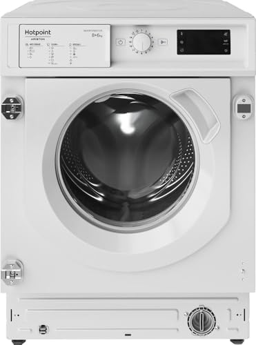 Hotpoint - BIWDHG861485EU Lave-linge Séchant Encastrable - Capacité 8 kg - Chargement Frontal, 1400 tr/min - Moteur Induction, Vapeur Anti-odeur - H 81.5 x L 59.5 x P...