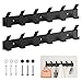 zhongko Garderobenhaken 2 Pack Kleiderhaken Wand mit 6 Pcs Haken Hakenleiste Schwarz Edelstahl Garderobe Garderobenleiste Wandgarderobe für Badezimmer, Küche, Wohnzimmer Und Flur Baby,Schwarz günstig Kaufen-zhongko Garderobenhaken 2 Pack Kleiderhaken Wand mit 6 Pcs Haken Hakenleiste Schwarz Edelstahl Garderobe Garderobenleiste Wandgarderobe für Badezimmer, Küche, Wohnzimmer Und Flur