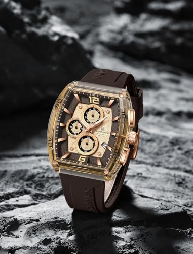 Image of NAVIFORCE NF6101 Multifunctional Chronograph dial with Silicon Strap Analog Watch