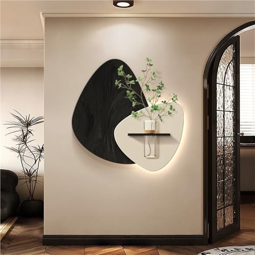 Utlgvnwn Creative Sandstone Wall Art Decor with Vase and Artificial