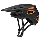 Fahrradhelm,Mountainbike-Helm Helme für Männer,Frauen,Erwachsene und Jugendliche (Schwarze-Orange, L(55-59CM))