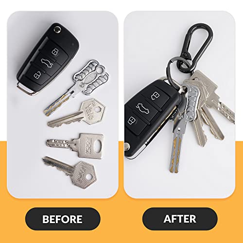 Rainspire Key Ring Keychain Keyrings Key Chain Holder Clip Key Organizer Key Chain Ring For Men And Women, 3 Pack, Polished Black #TOP4