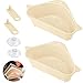 2 Pack Fregadero de Cocina Cesta de Esquina, Triangular Coladores Cocina Cesta de Desagüe de Cocina Estante de Almacenamiento de la Esquina Ventosa para Cocina y Baño, Beige