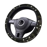 SAKTEPLE Car Steering Wheel Cover with Anti-Slip Lining, Universal 15 inch Wheel Cover, Fashion Car Interior Accessories for Women Men - Camo Bald Eagle