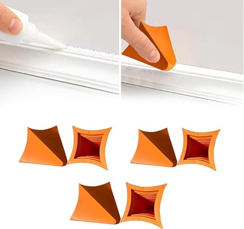 Outil de Lissage de Calfeutrage En Silicone, Outils de Couture En Silicone, Outils Calfeutrage En Silicone pour Dissolvant Mastic, Applicateur de Calfeutrage Réutilisable (6)