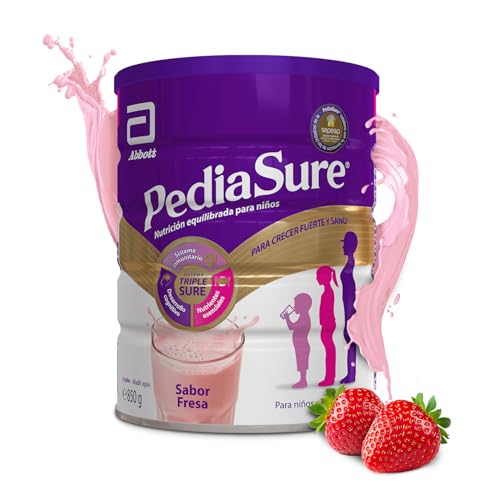 PediaSure Complemento Alimenticio Para Niños, Sabor, Con Proteínas, Vitaminas Y Minerales, Fresa, 850 Gramo
