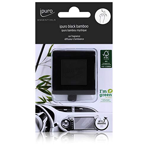 Essentials by Ipuro Car Line Autoduft black bamboo - Kräftig, grüne Frische vereint mit einer holzigen Nuance – ein herb-frischer Duft (1er Pack)