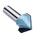 1-Inch Cutting Dia 1/2-Inch Shank 90 Degree TCT 2-Flute V Type Grooving V-Groove Router Bit Cutter