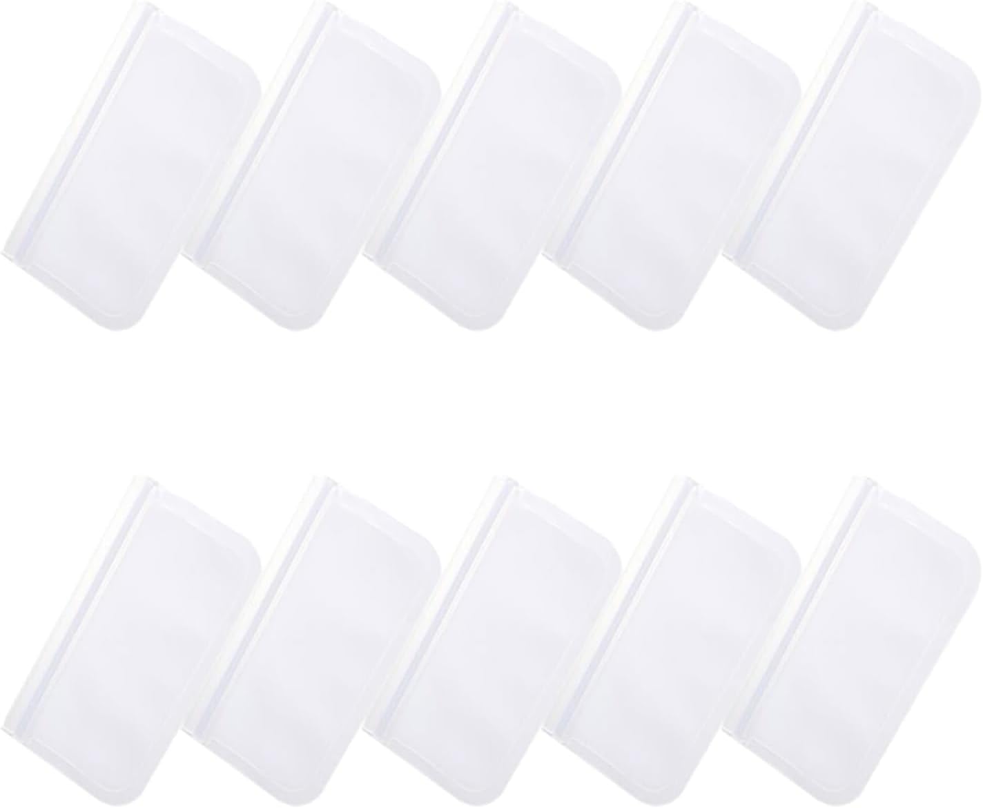 Daaxing 10pcs Reusable Freezer Gallon Bags,Leakproof Reusable Silicone Bags,Large Food Storage Bags For Marinate Meats, Fruits, Sandwich, Vegetable, Cereal, Travel Items (L)