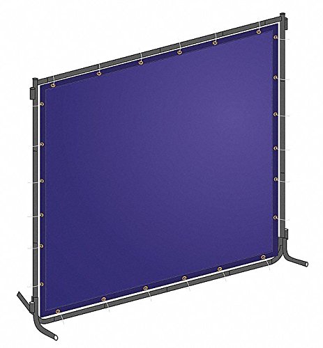 Welding Screen, 8 ft. W, 6 ft, Blue