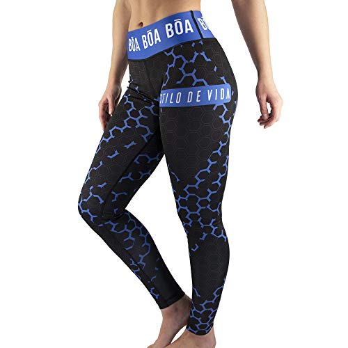 Legging Essencia femme taille haute : collant de sport noir extensible opaque