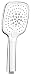 Produktbild Cornat Handbrause PUSH & CHANGE eckig, chrom/weiß / 3 Strahlarten / Duschbrause / Brausekopf / Dusche / Badezimmer / TECB3311