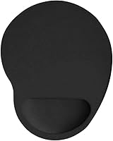 Vista 1 de Alfombrilla de mouse para juegos para juegos en casa, oficina, color sólido, antideslizante, con soporte para muñeca, color negro