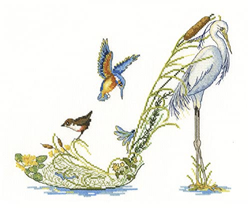 Bothy Threads Cross Stitch Kit - Along The Riverbank