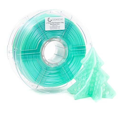 Image of Cookiecad PLA Filament 1.75mm 1kg Iridescent Glitter 3D Printer Filament - Mint Green Elixir PLA