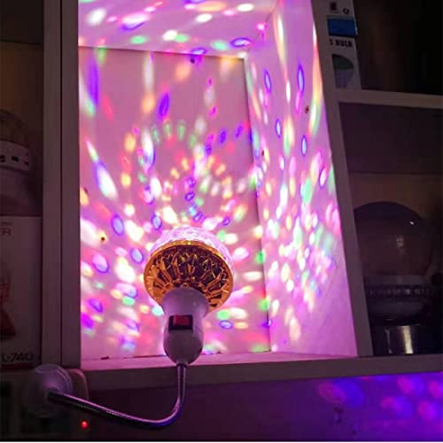 Colorful Rotating Disco Ball Light, Magic Crystal Ball Lamp With Sockets, Led Rgb Dj Lighting Strobe Lamp Disco Party Stage Lamp For Home Room Birthday Club Bar Dance Halloween Christmas Decorations #TOP1