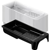 Tradder 2 Pcs Hard Shell Paint Tray with 40 Pcs Disposable Paint Tray Liner Paint Roller Tray Paint Pan Liners Plastic Paint Trays for Painting Walls, Paint Supplies to Fit Most Paint Rollers (4 Inch)