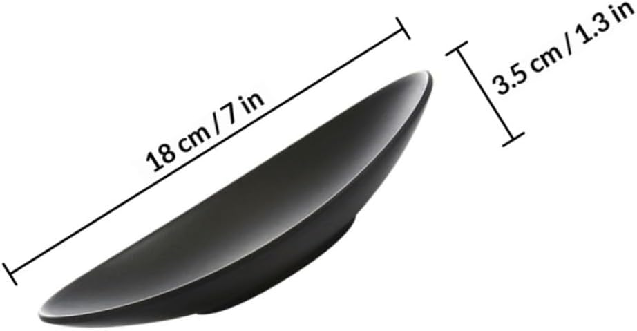 Xmas 2pcs Japanese Sushi Plate Ingot Shape Frosted Black